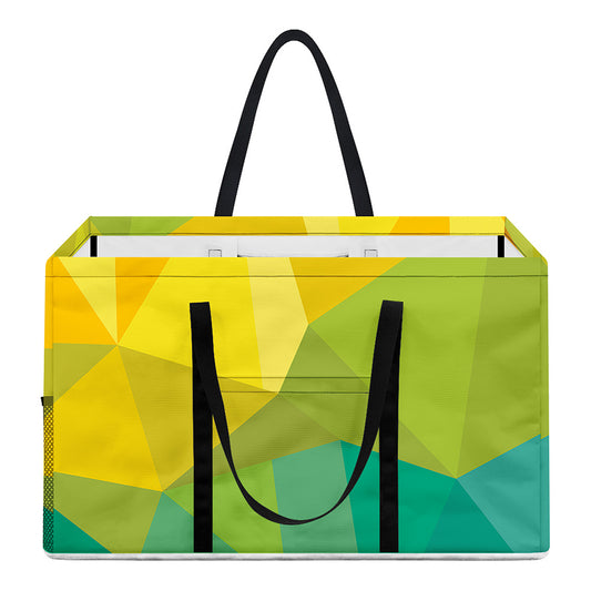 Rainbow Polygonal Geometric Print Utility Tote Bag