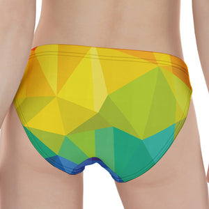 Rainbow Polygonal Geometric Print Women's Panties