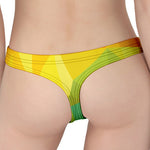 Rainbow Polygonal Geometric Print Women's Thong