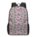 Rainbow Poop Pattern Print 17 Inch Backpack