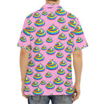Rainbow Poop Pattern Print Aloha Shirt