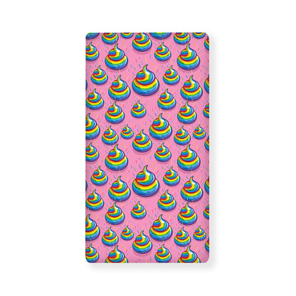 Rainbow Poop Pattern Print Baby Crib Sheet