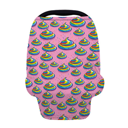 Rainbow Poop Pattern Print Baby Seat Cover