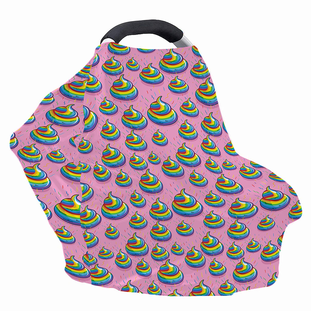 Rainbow Poop Pattern Print Baby Seat Cover