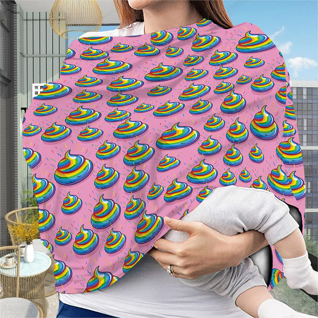 Rainbow Poop Pattern Print Baby Seat Cover