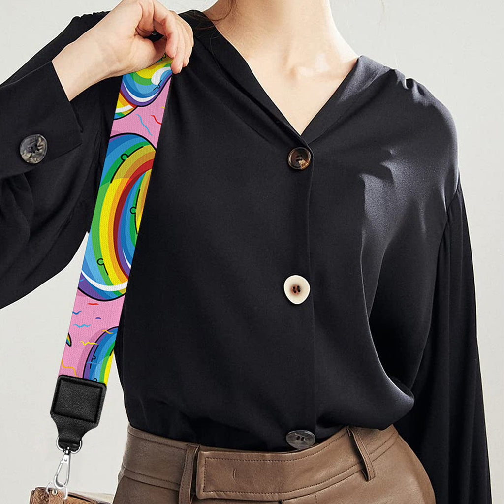 Rainbow Poop Pattern Print Bag Strap