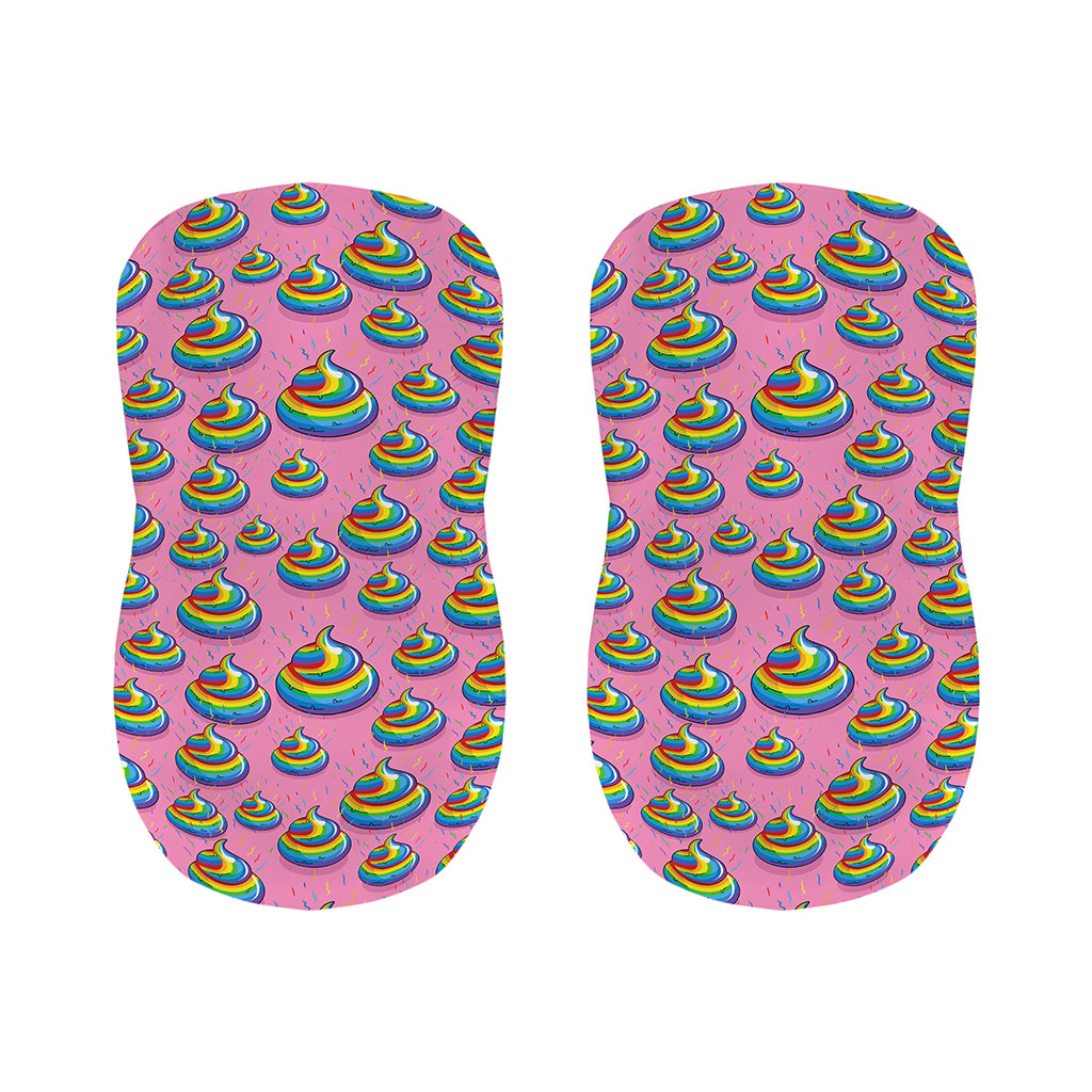 Rainbow Poop Pattern Print Bar Stool Covers
