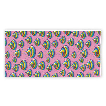 Rainbow Poop Pattern Print Beach Towel
