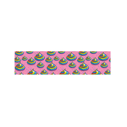 Rainbow Poop Pattern Print Bed Runner