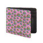 Rainbow Poop Pattern Print Bifold Wallet