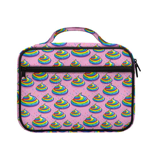 Rainbow Poop Pattern Print Briefcase Bible Bag
