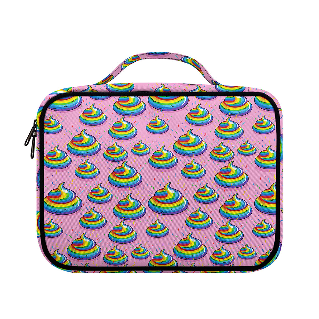 Rainbow Poop Pattern Print Briefcase Bible Bag