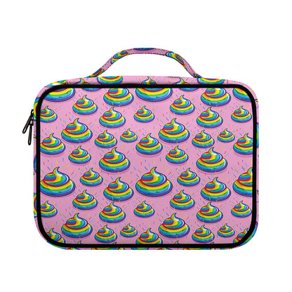 Rainbow Poop Pattern Print Briefcase Bible Bag