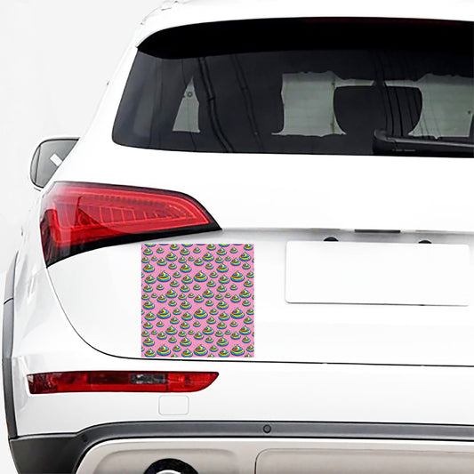 Rainbow Poop Pattern Print Car Sticker