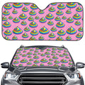 Rainbow Poop Pattern Print Car Windshield Sun Shade