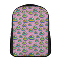 Rainbow Poop Pattern Print Casual Backpack