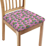 Rainbow Poop Pattern Print Chair Cushion Cover