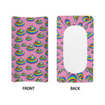 Rainbow Poop Pattern Print Changing Pad Cover