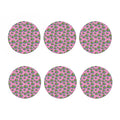 Rainbow Poop Pattern Print Coaster Set