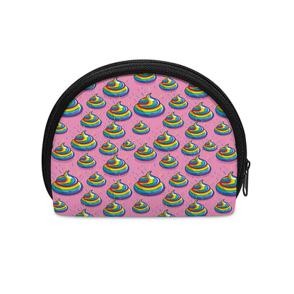 Rainbow Poop Pattern Print Coin Purse