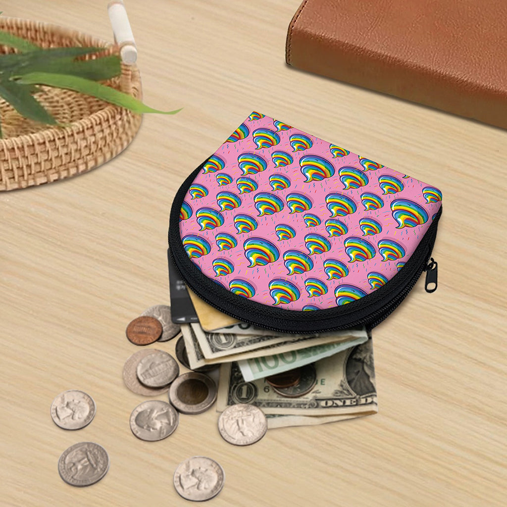 Rainbow Poop Pattern Print Coin Purse