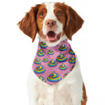 Rainbow Poop Pattern Print Dog Bandana