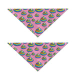Rainbow Poop Pattern Print Dog Bandana