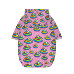 Rainbow Poop Pattern Print Dog Zip Up Hoodie