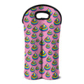Rainbow Poop Pattern Print Double Neoprene Wine Tote