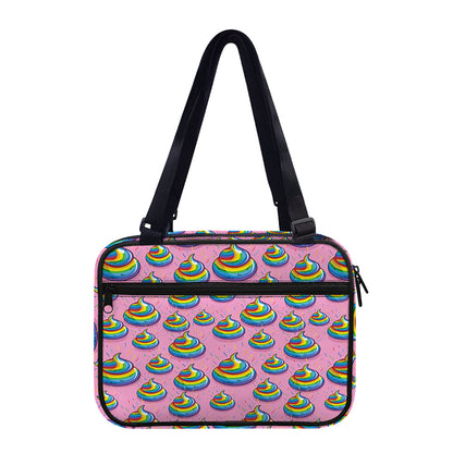 Rainbow Poop Pattern Print Double Strap Bible Bag