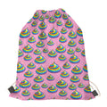 Rainbow Poop Pattern Print Drawstring Bag