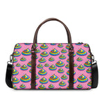 Rainbow Poop Pattern Print Duffle Bag
