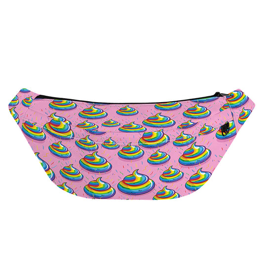 Rainbow Poop Pattern Print Fanny Pack