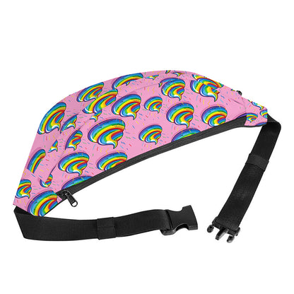 Rainbow Poop Pattern Print Fanny Pack