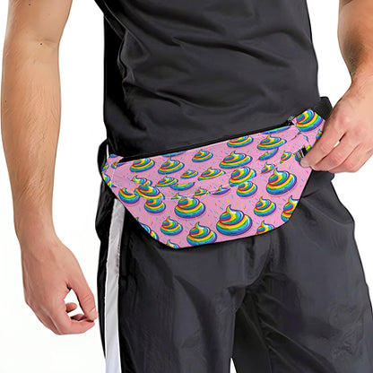 Rainbow Poop Pattern Print Fanny Pack