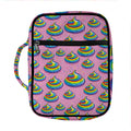 Rainbow Poop Pattern Print Front Pocket Bible Bag