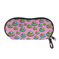 Rainbow Poop Pattern Print Glasses Case