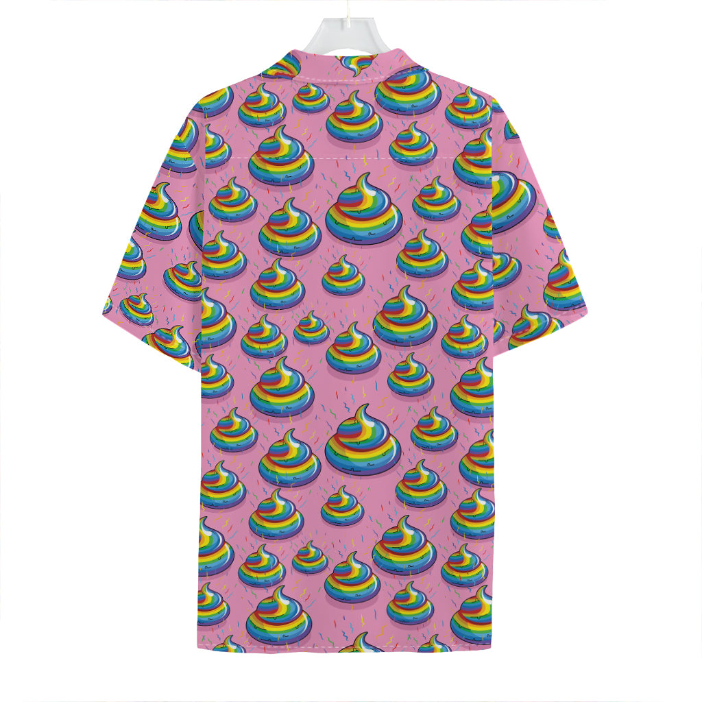 Rainbow Poop Pattern Print Hawaiian Shirt