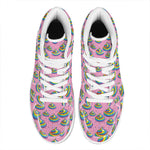 Rainbow Poop Pattern Print High Top Leather Sneakers