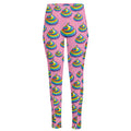 Rainbow Poop Pattern Print High-Waisted Pocket Leggings