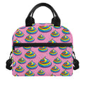 Rainbow Poop Pattern Print Insulated Lunch Bag
