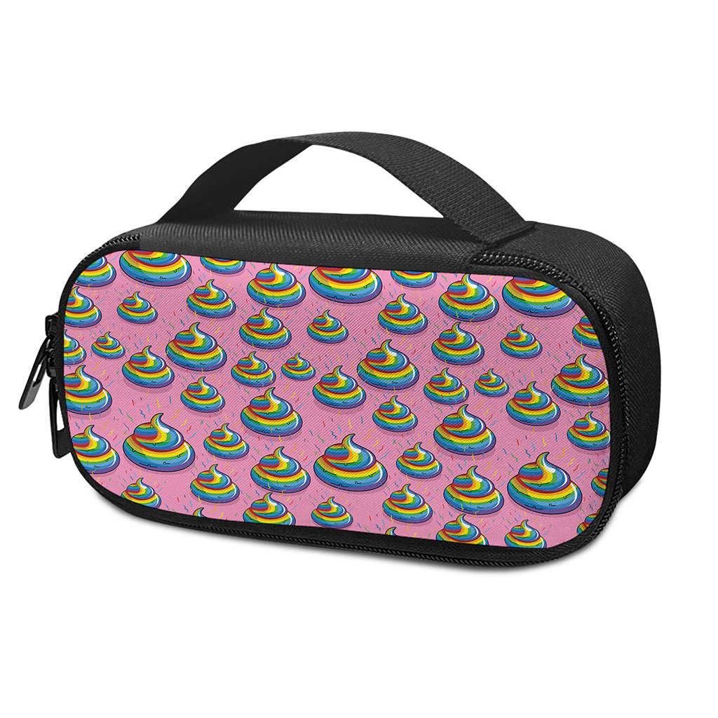 Rainbow Poop Pattern Print Insulin Cooler Travel Case