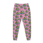 Rainbow Poop Pattern Print Jogger Pants