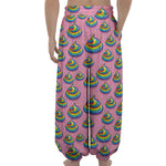 Rainbow Poop Pattern Print Lantern Pants