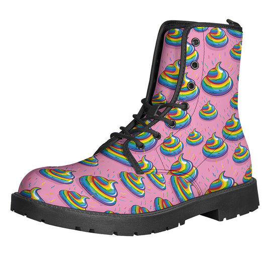 Rainbow Poop Pattern Print Backpack
