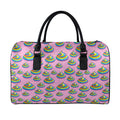 Rainbow Poop Pattern Print Leather Duffel Bag