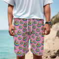 Rainbow Poop Pattern Print Men's Cargo Shorts