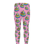 Rainbow Poop Pattern Print Men's leggings