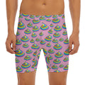 Rainbow Poop Pattern Print Men's Long Boxer Briefs