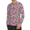 Rainbow Poop Pattern Print Men's Long Sleeve Rash Guard